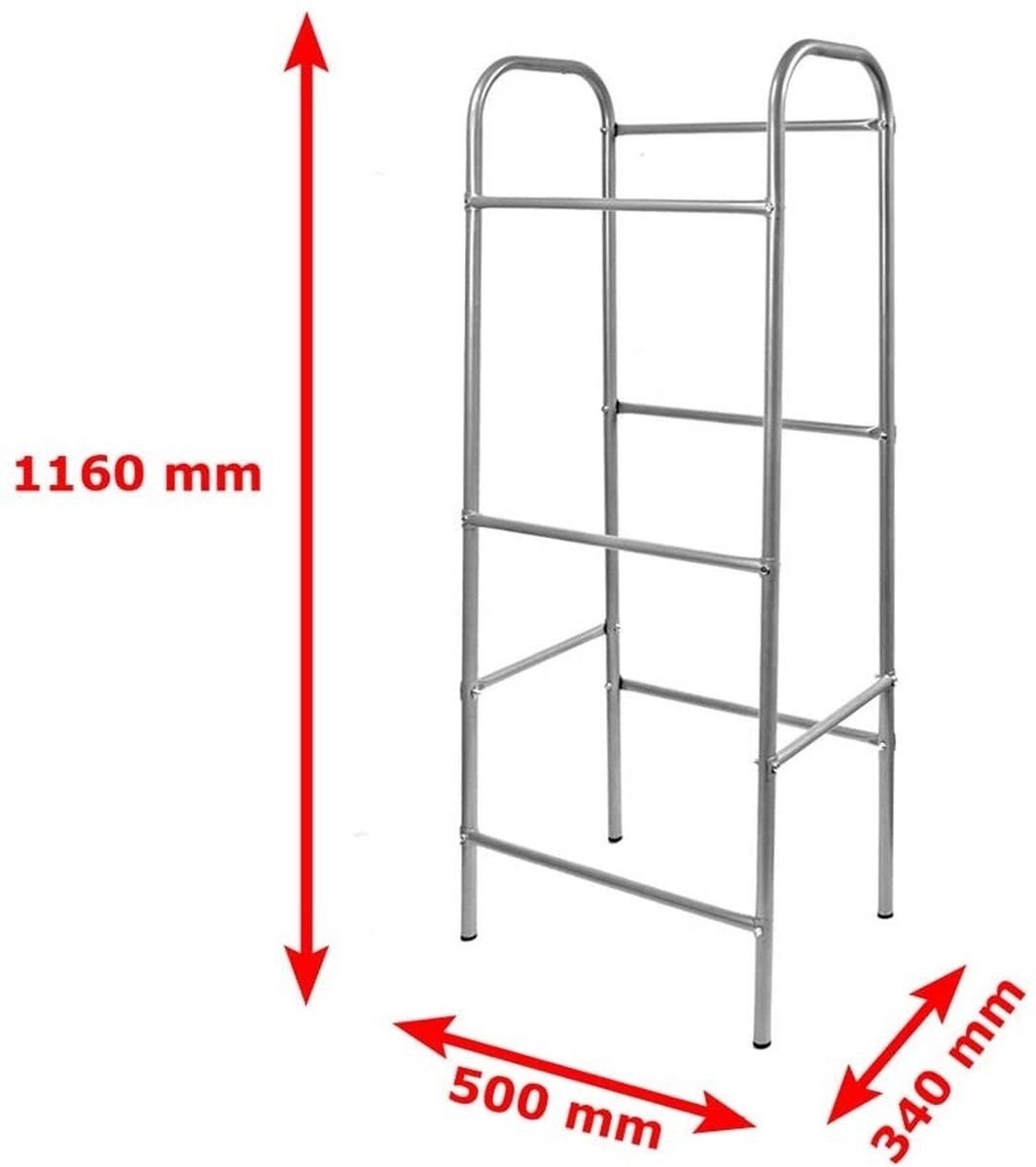 Werkzeug Set Opbergrekken voor 6 kratten - 50x33x116 cm - Max 17KG per kistvak - 2 stuks