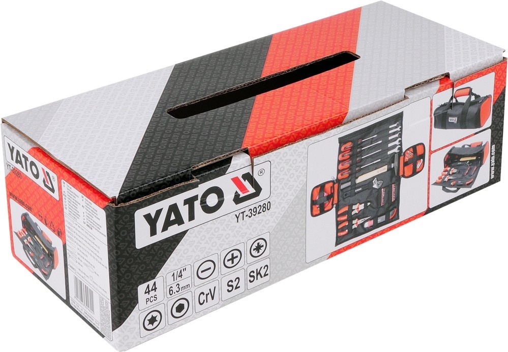 YATO Basis gereedschapsset in duurzame tas - 44 delig