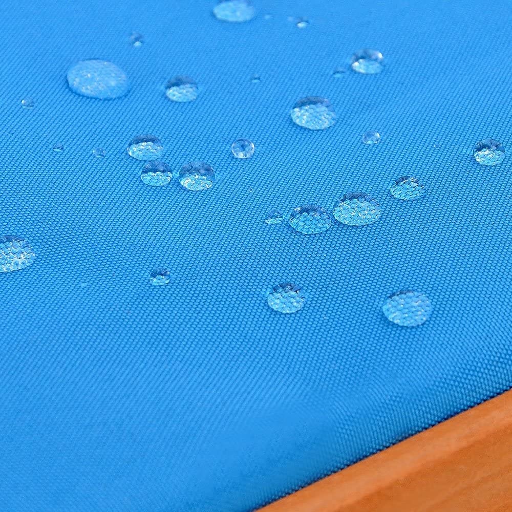 DBA Zandbak met zonnescherm - Zandbak met verstelbaardak - 120x120cm, Blauw