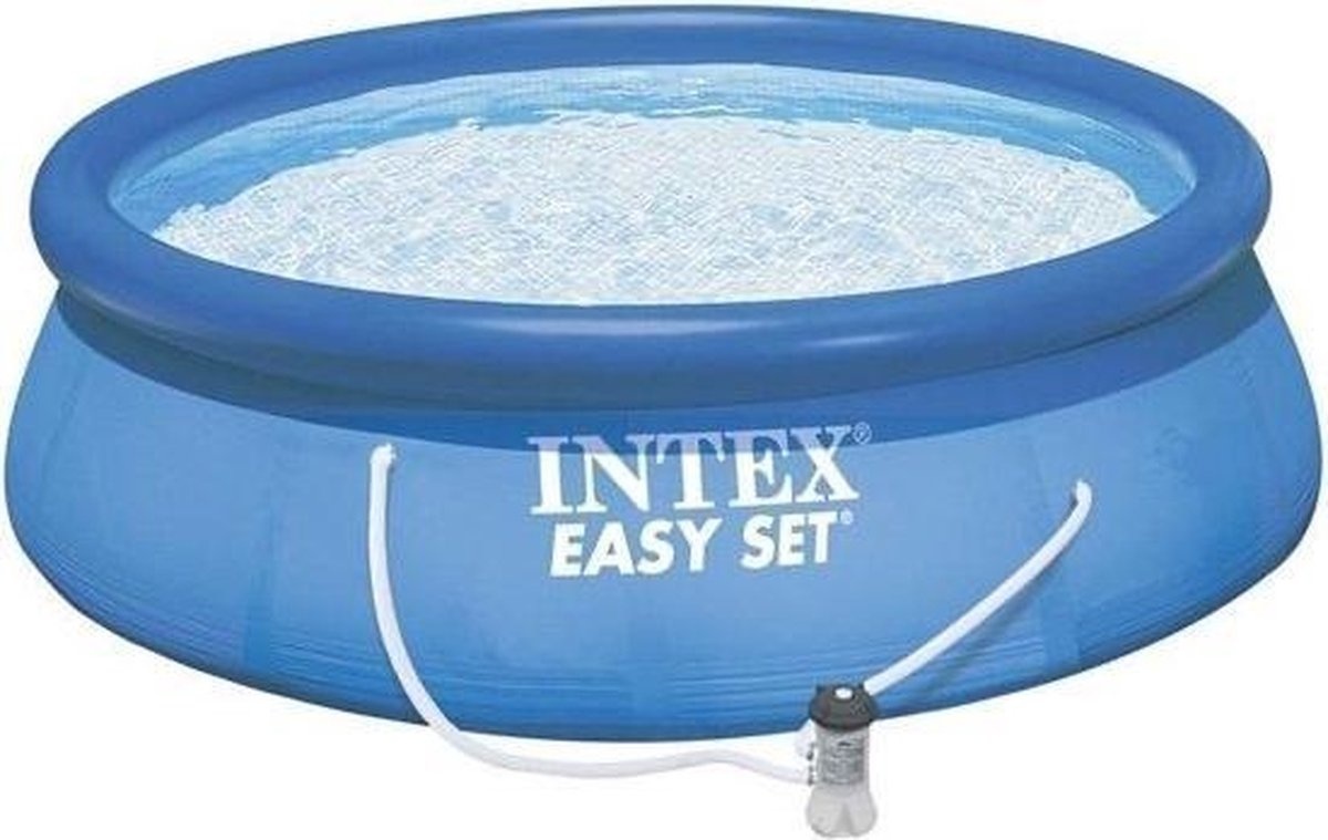 SET - Intex Easy Opblaaszwembad met Afdekzeil en Filterpomp -244 x 61 cm