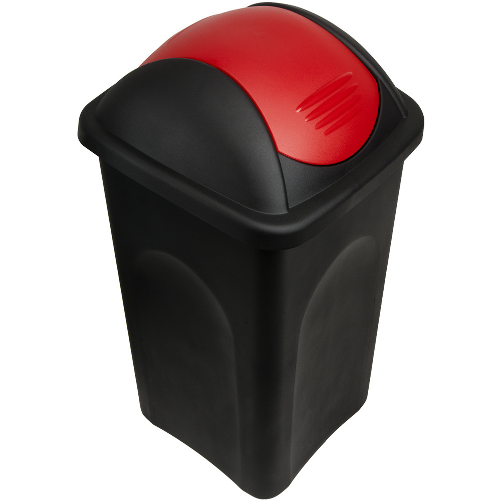 Deuba Afvalbak zwart/rood 60 liter