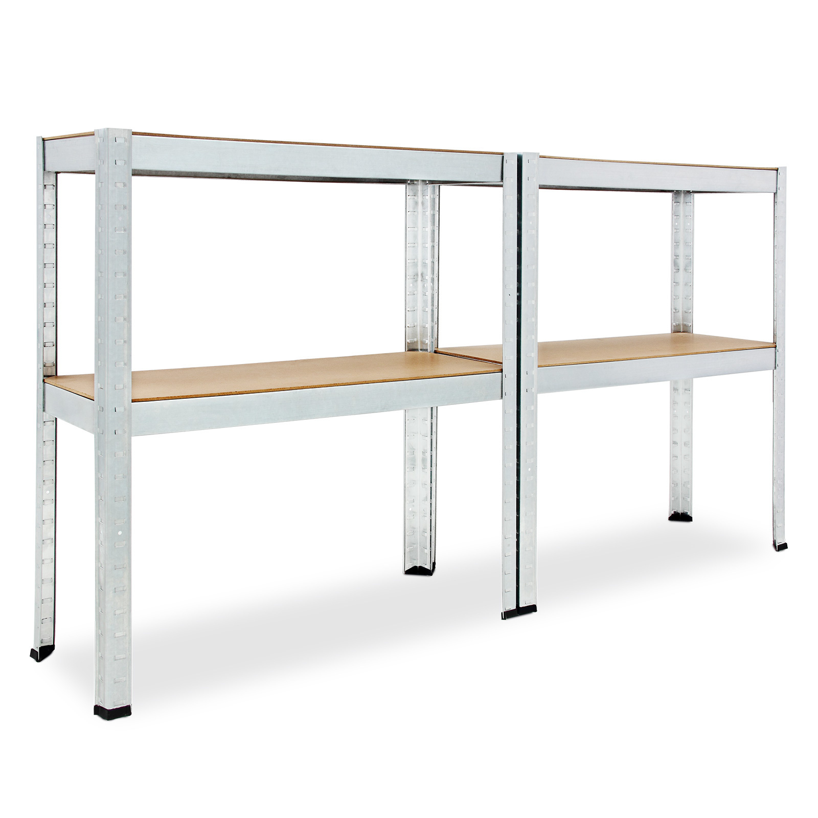 DBA Metalen Opbergrek/Stellingkast met 4 legborden - 700kg draagkracht - (HxBxD) 160x90x40 cm - 175kg per plank - 2 STUKS