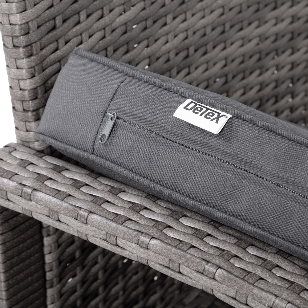 Casa Polyrattan Loungeset 7 delig - Grijs / antraciet