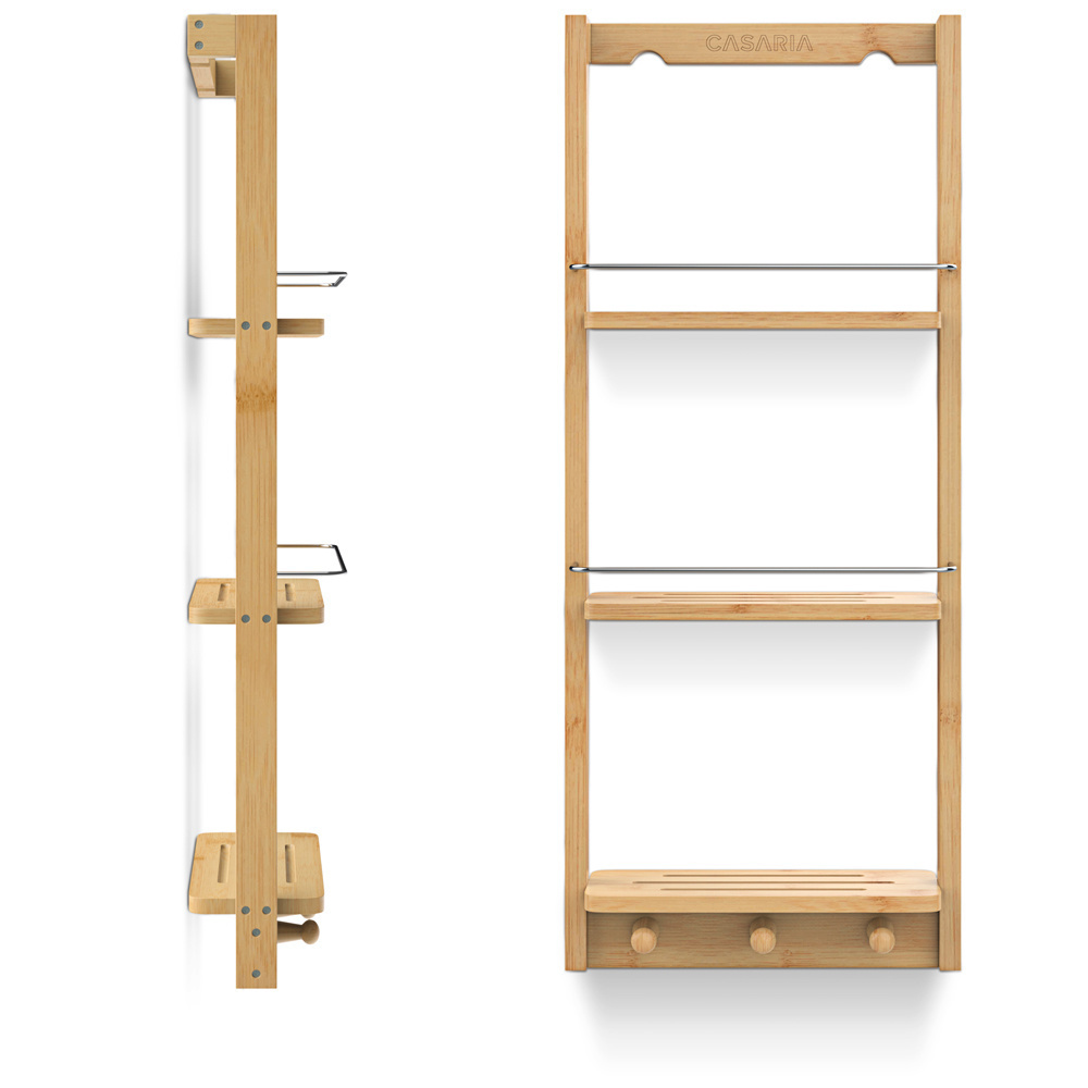 Deubois Bamboe Doucherek - Badkamerkast - Stellingkast- 70x28,5x10cm