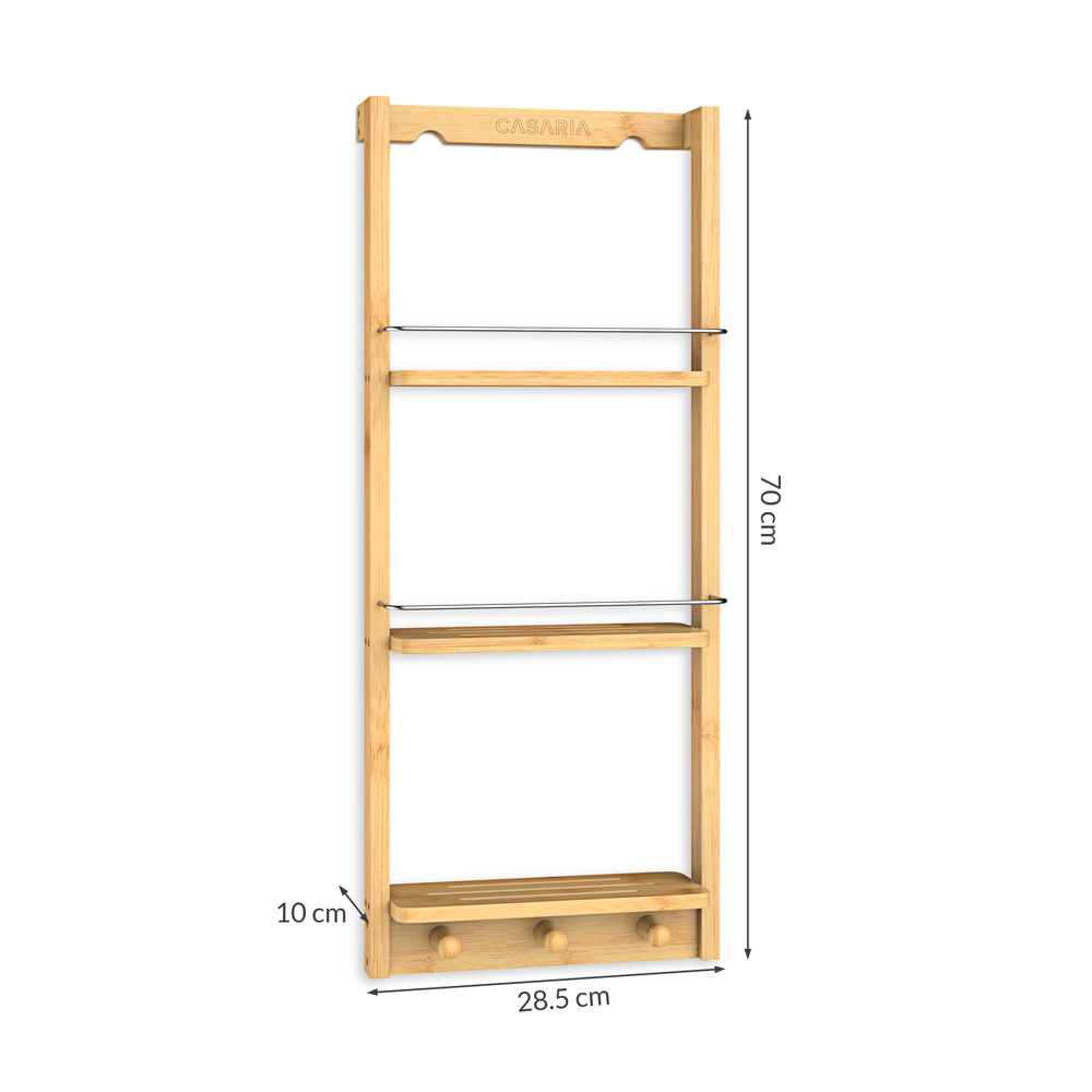 Deubois Bamboe Doucherek - Badkamerkast - Stellingkast- 70x28,5x10cm