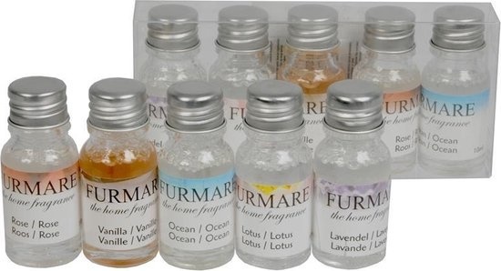 Edco Geur olie Lavendel - Oceaan - Lotus - Roos - Vanille 10ml 5 tlg