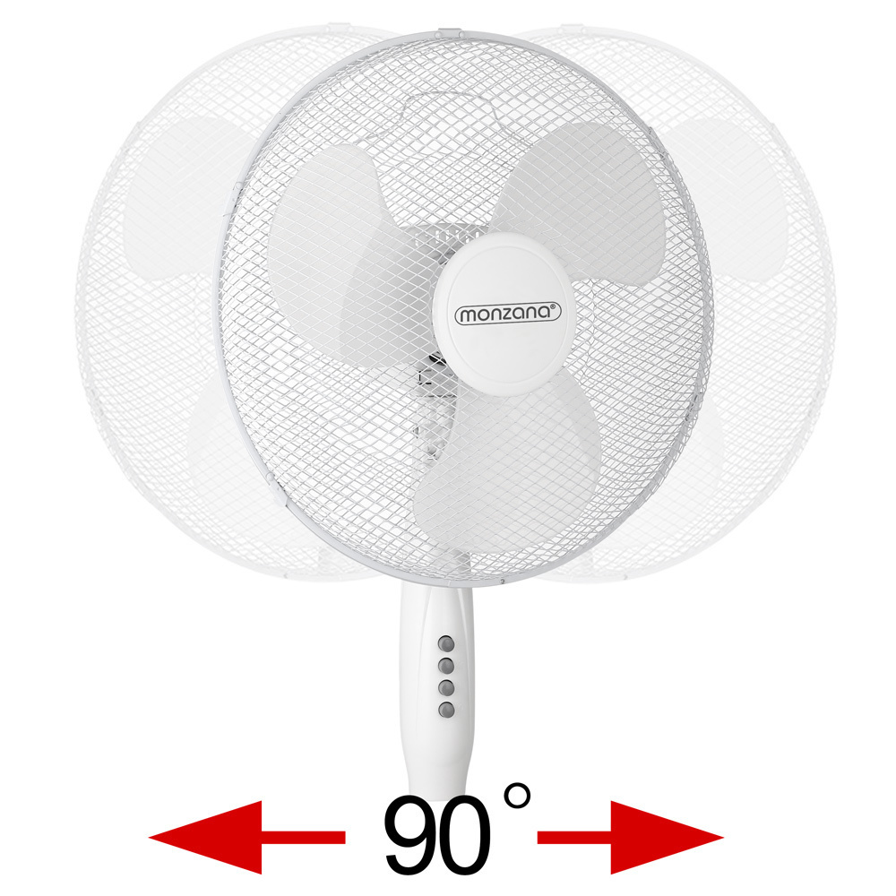 Monzana ventilator staand wit Ø43cm 54dB