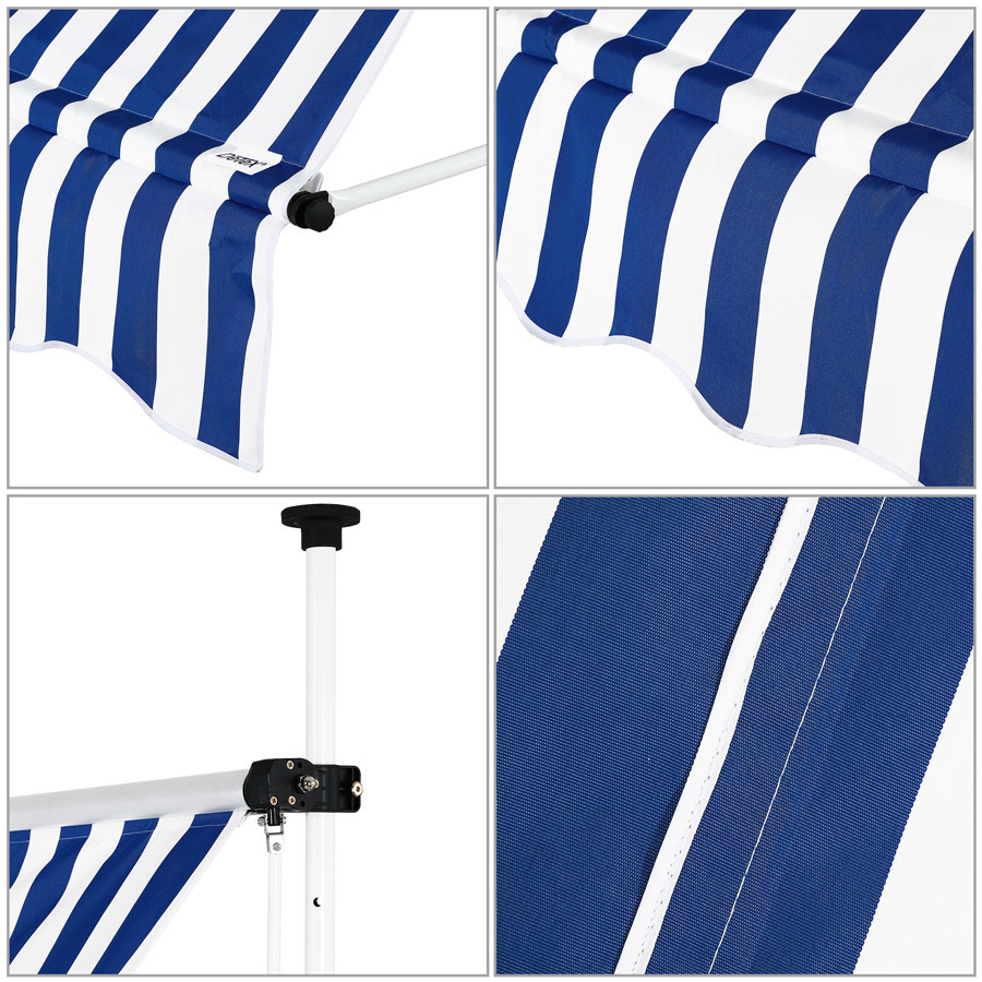 DTX klem luifel blauw/wit 350cm