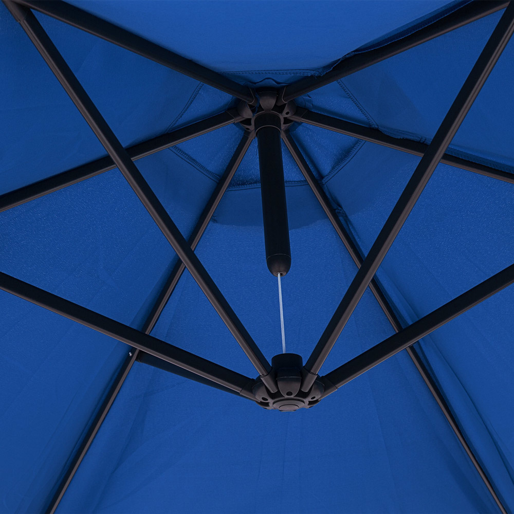 Kings Parasol inklapbaar aluminium blauw Ø 330 cm UV-bescherming 40+