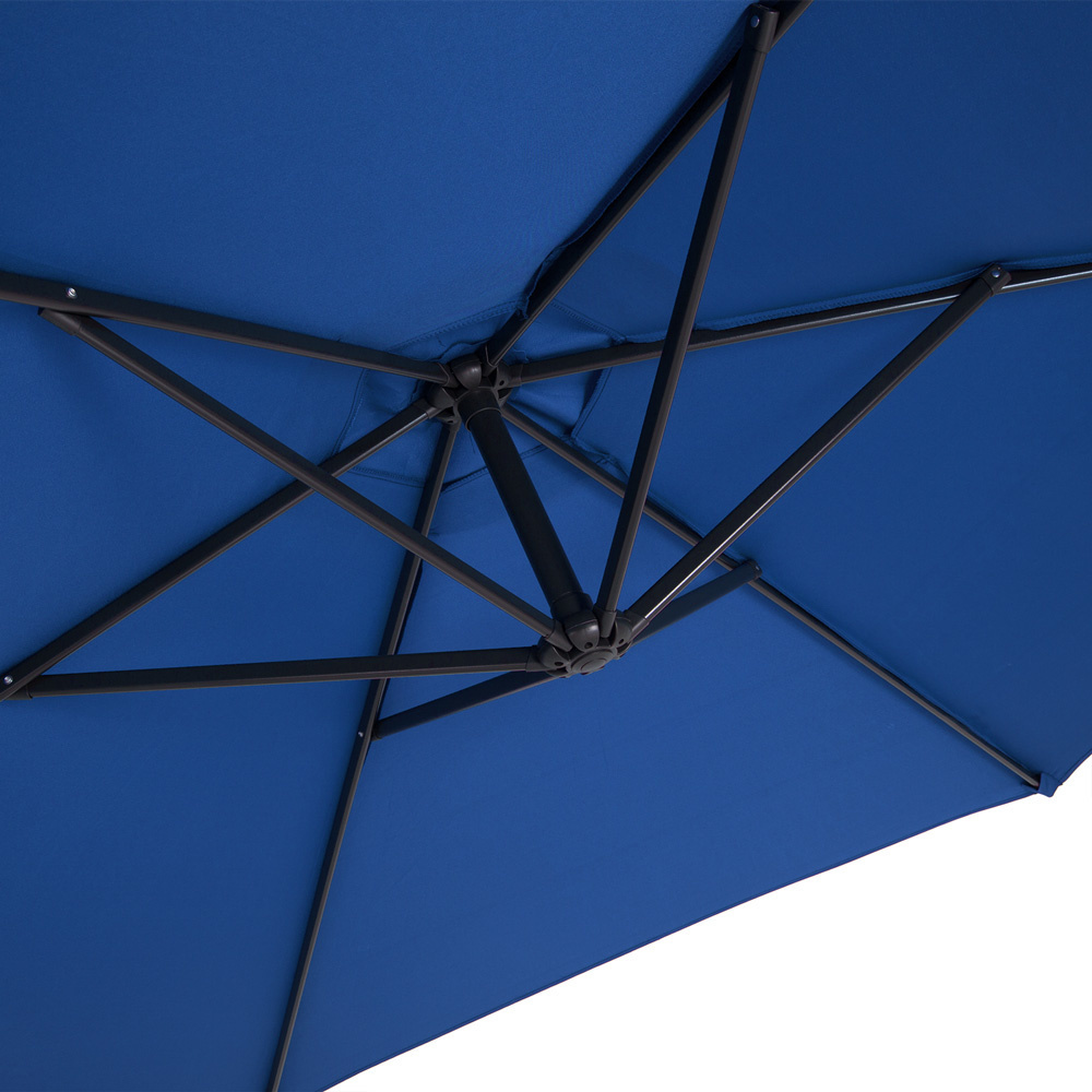Kings Parasol inklapbaar aluminium blauw Ø 330 cm UV-bescherming 40+