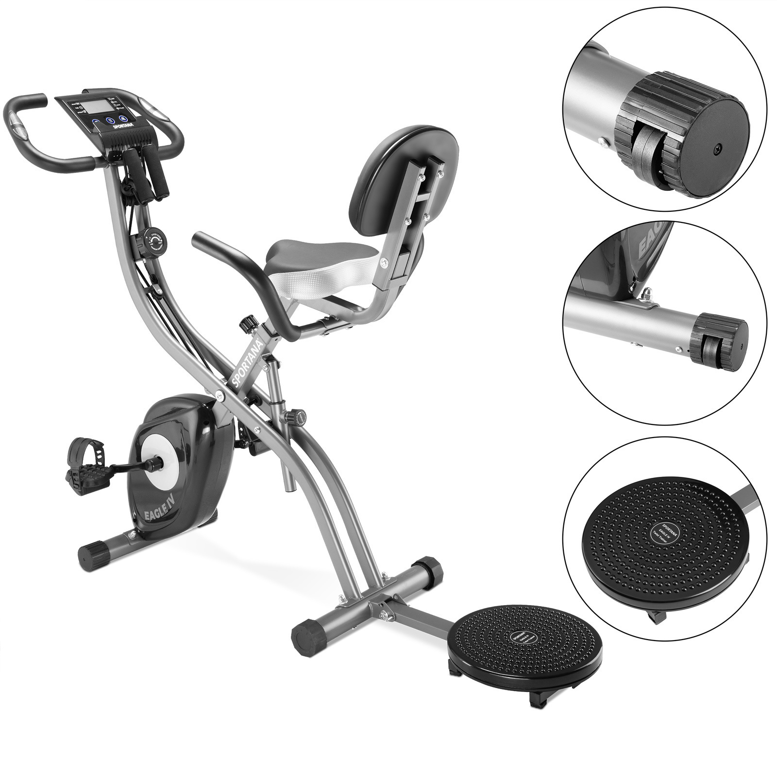 Sporta Hometrainer met hartslagsensoren - Fitnessensor - Compatibel Met App