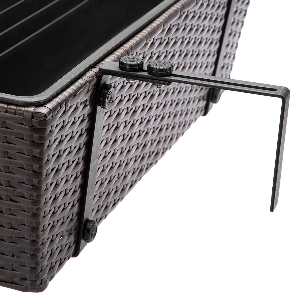 Casa Polyrattan Plantenbak - Set van 2 - Bruin