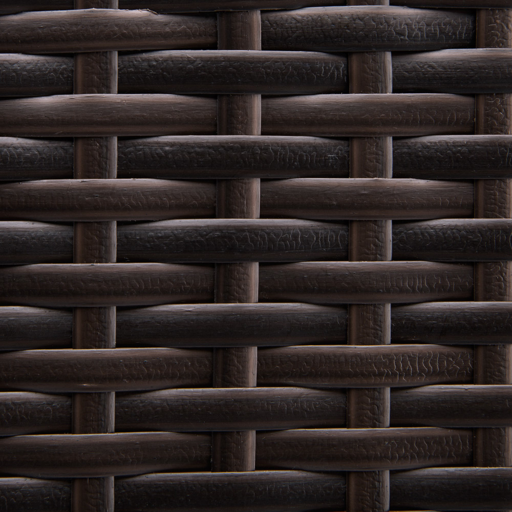 Casa Polyrattan Plantenbak - Set van 2 - Bruin