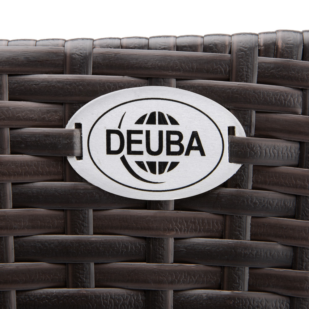 Casa Polyrattan Plantenbak - Set van 2 - Bruin