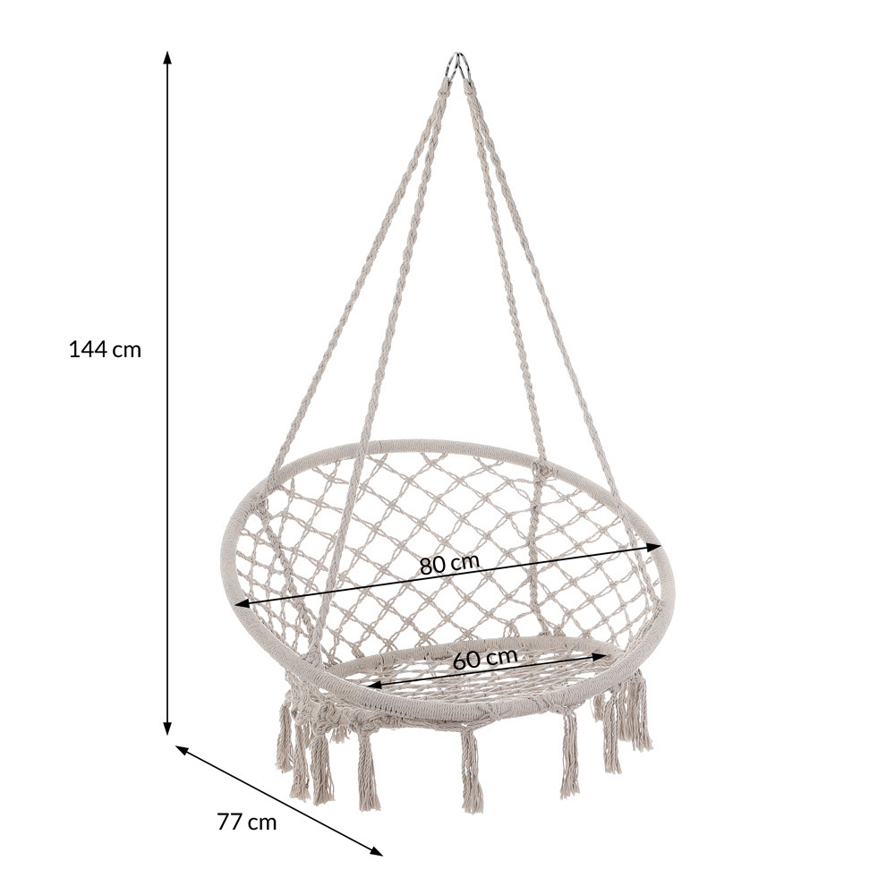DTX Hangstoel Rond - Crème Ø61cm