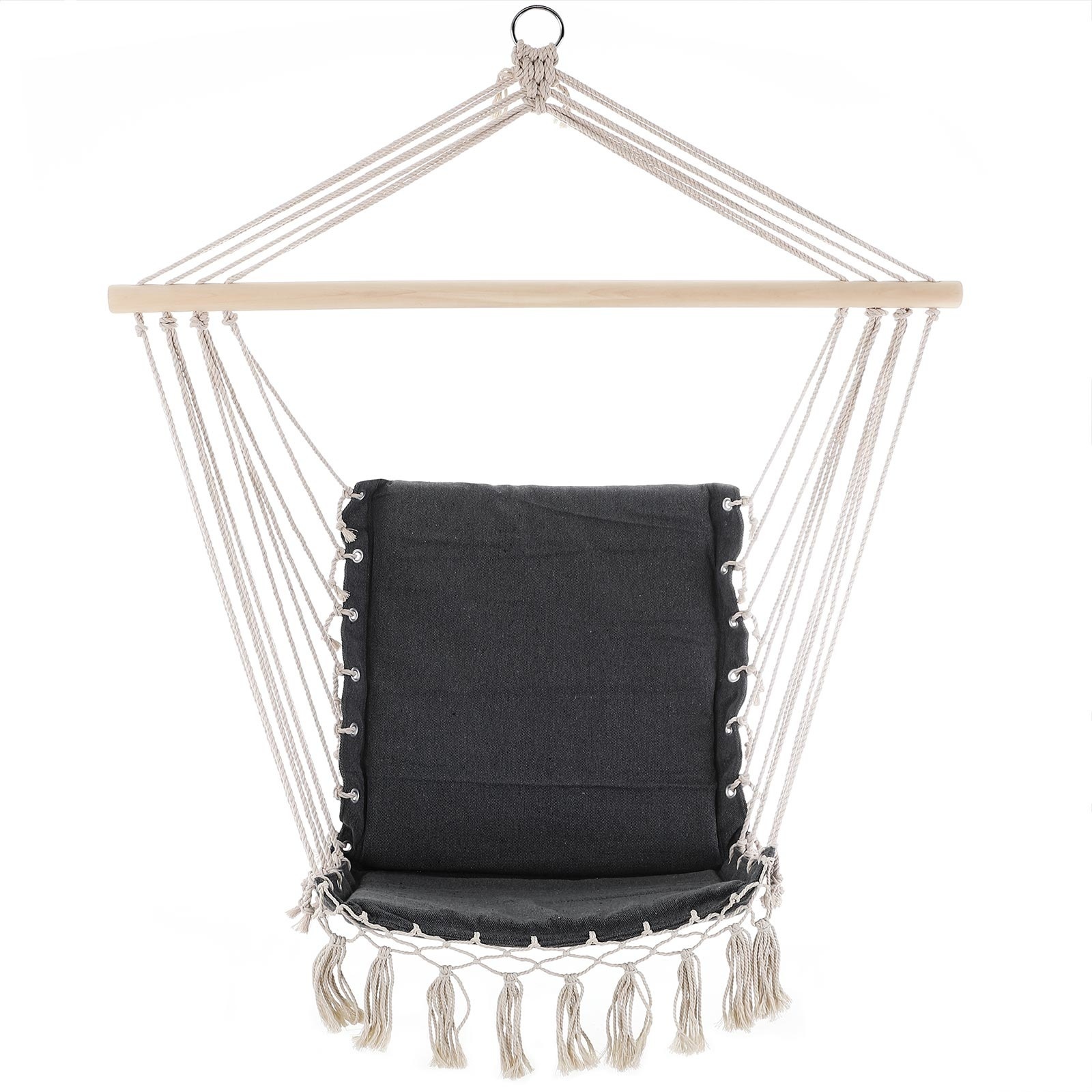 DTX Hangstoel Grijs 55x100cm met franjes