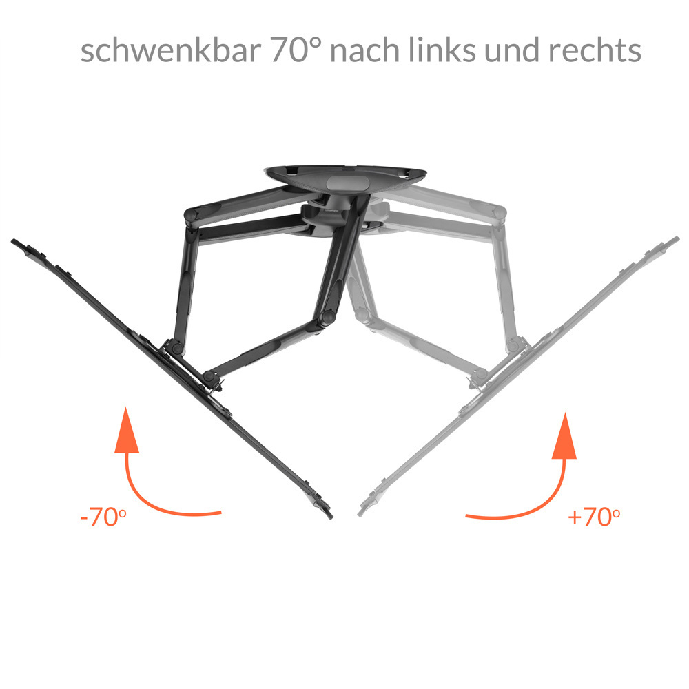 Monza TV muurbeugel 55 inch Zwart