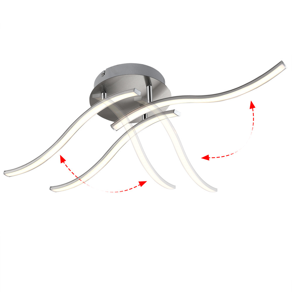 Monza LED-plafondlamp Tripple 3-lampen