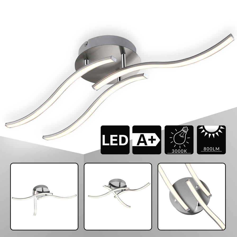 Monza LED-plafondlamp Tripple 3-lampen