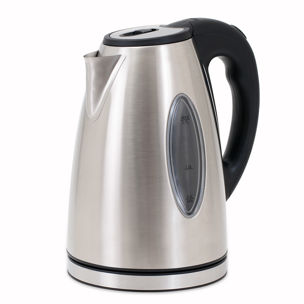 DBA Waterkoker Zilver/Zwart Roestvrij Staal 1,7L