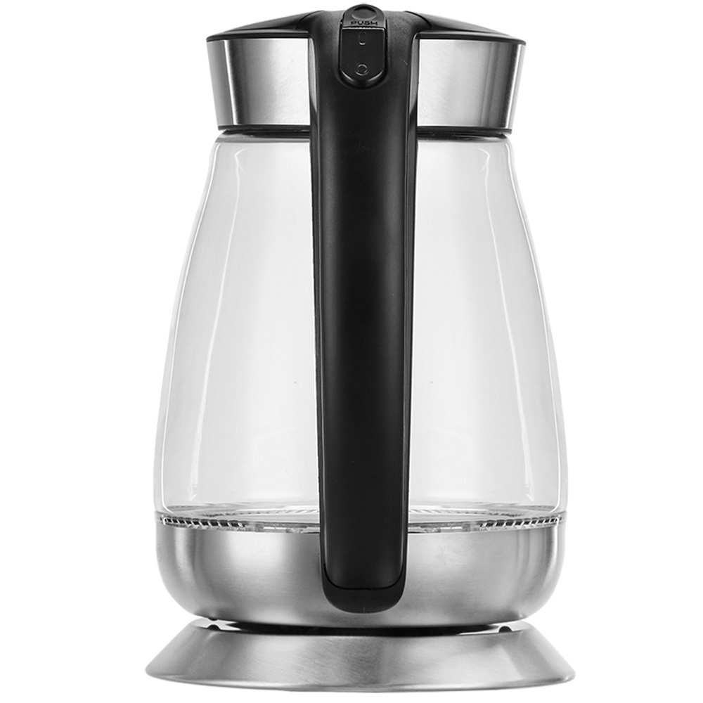 DBA Waterkoker Zwart/Zilver glas/roestvrij staal 1,7L
