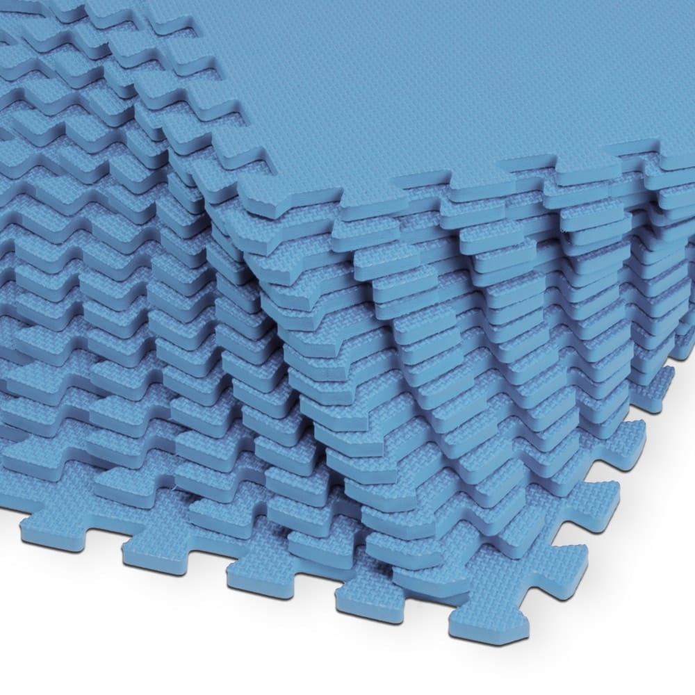 Monza Vloerbescherming / Puzzelmat Set van 8 Blauw 180x90x1cm