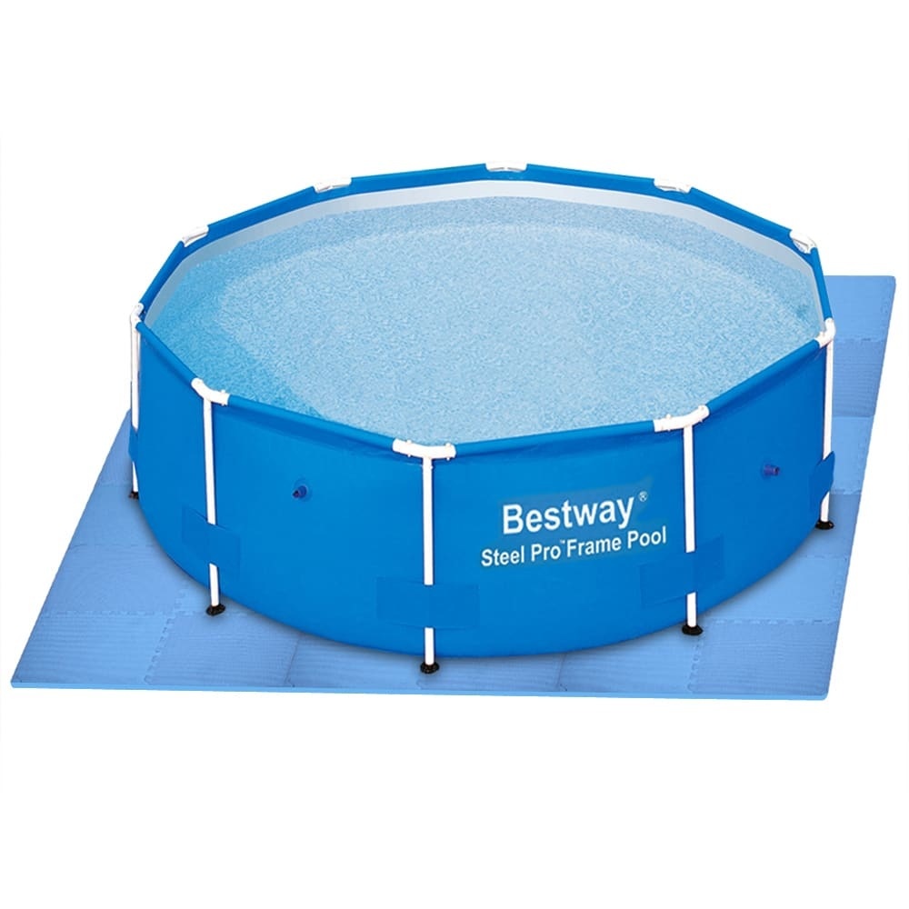 Monza Vloerbescherming / Puzzelmat Set van 8 Blauw 180x90x1cm