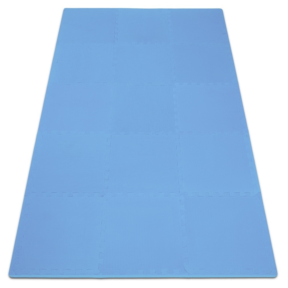 Monza Vloerbescherming / Puzzelmat Set van 8 Blauw 180x90x1cm