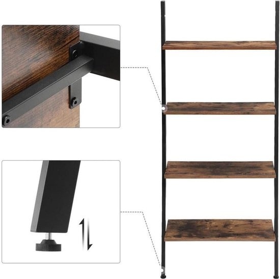 Hoout Boekenkast/ Opbergkast/ Wandkast - 64 x 35 x 150 cm