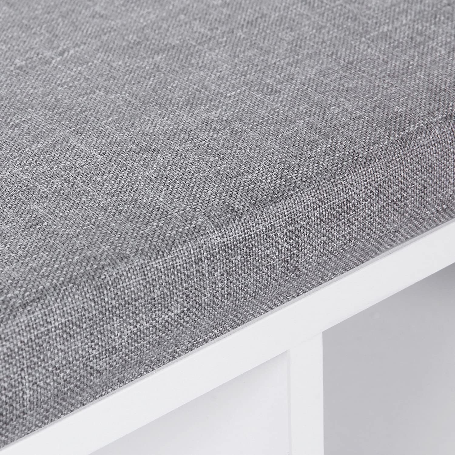 Hoout Schoenenkast/ Schoenenrek met Zitbank en Zitkussen - 104 x 30 x 48 cm
