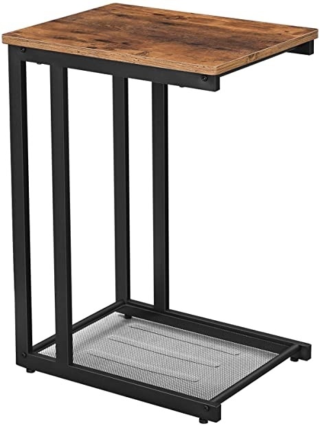 Hoout Bijzettafel - C-vorm - 48 x 35 x 65 cm