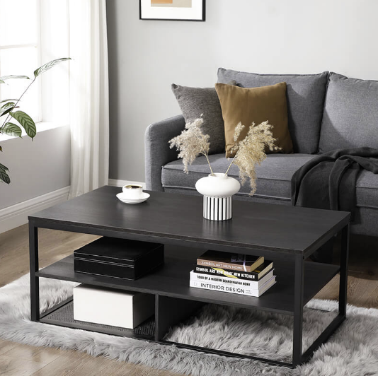 Hoout Salontafel industrieel - 100x60x45 cm