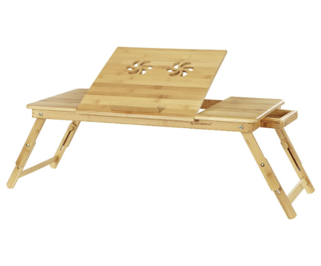 Hoout Laptop tafel - 72x(21-29)x35 cm