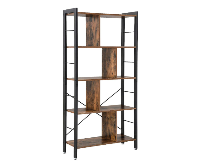 Hoout Boekenkast met 4 niveaus - 74x30x154.5 cm