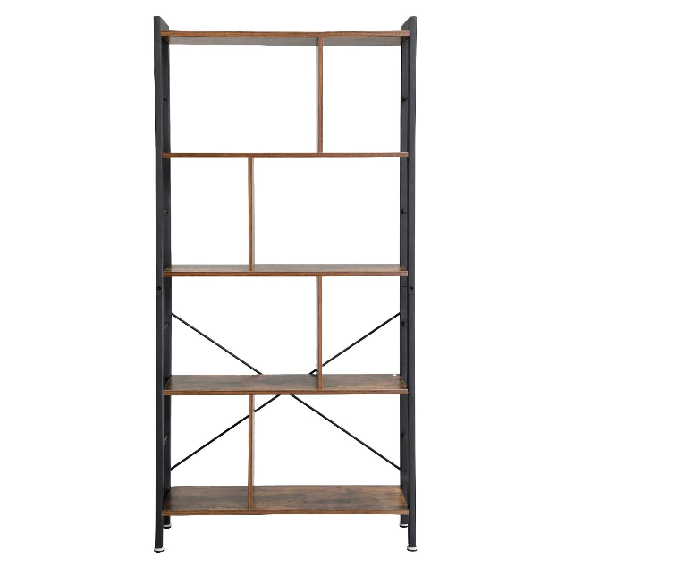 Hoout Boekenkast met 4 niveaus - 74x30x154.5 cm