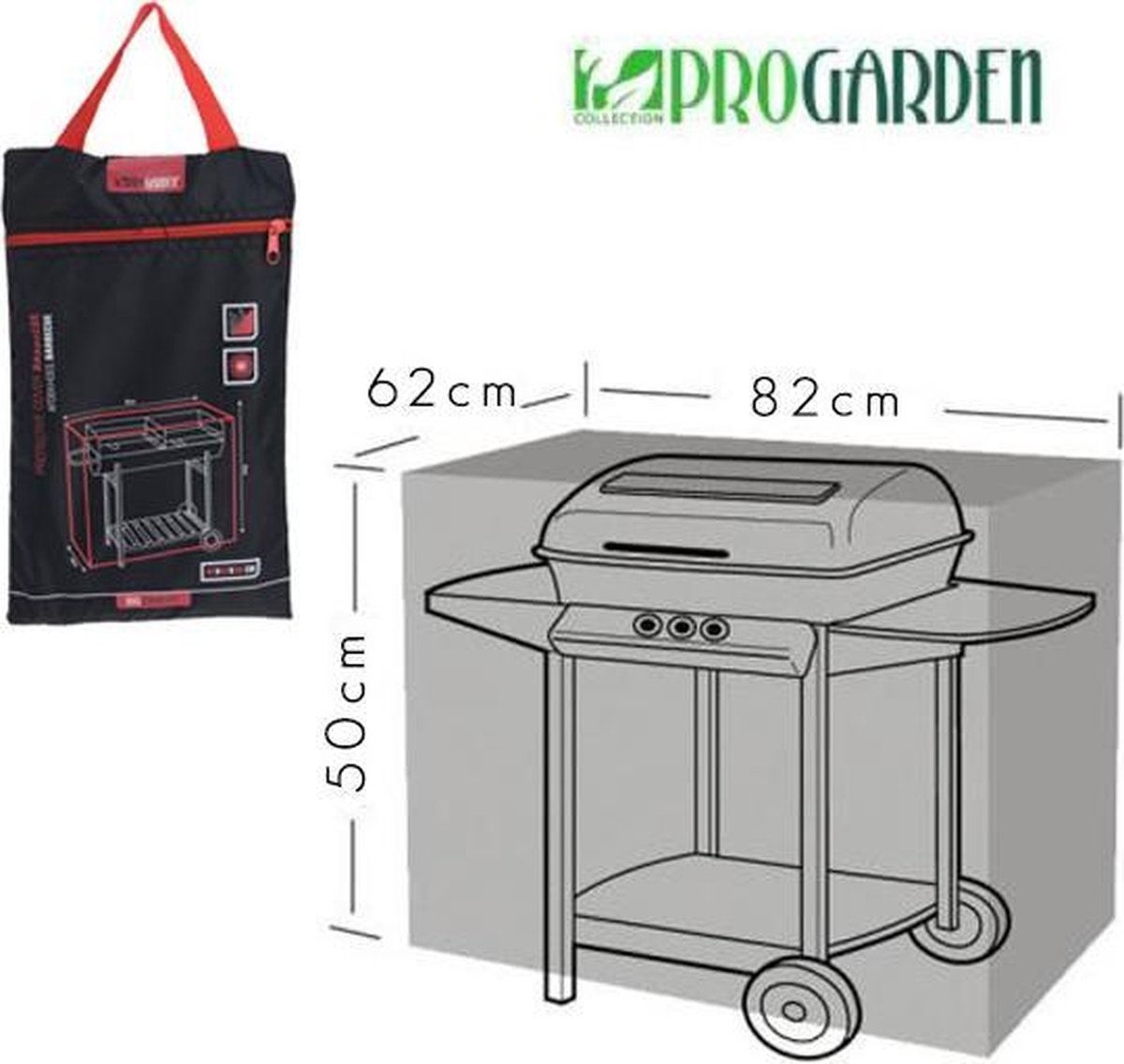 ProGarden Luxe Rechthoekige BBQ Hoes - 62x82x50 cm