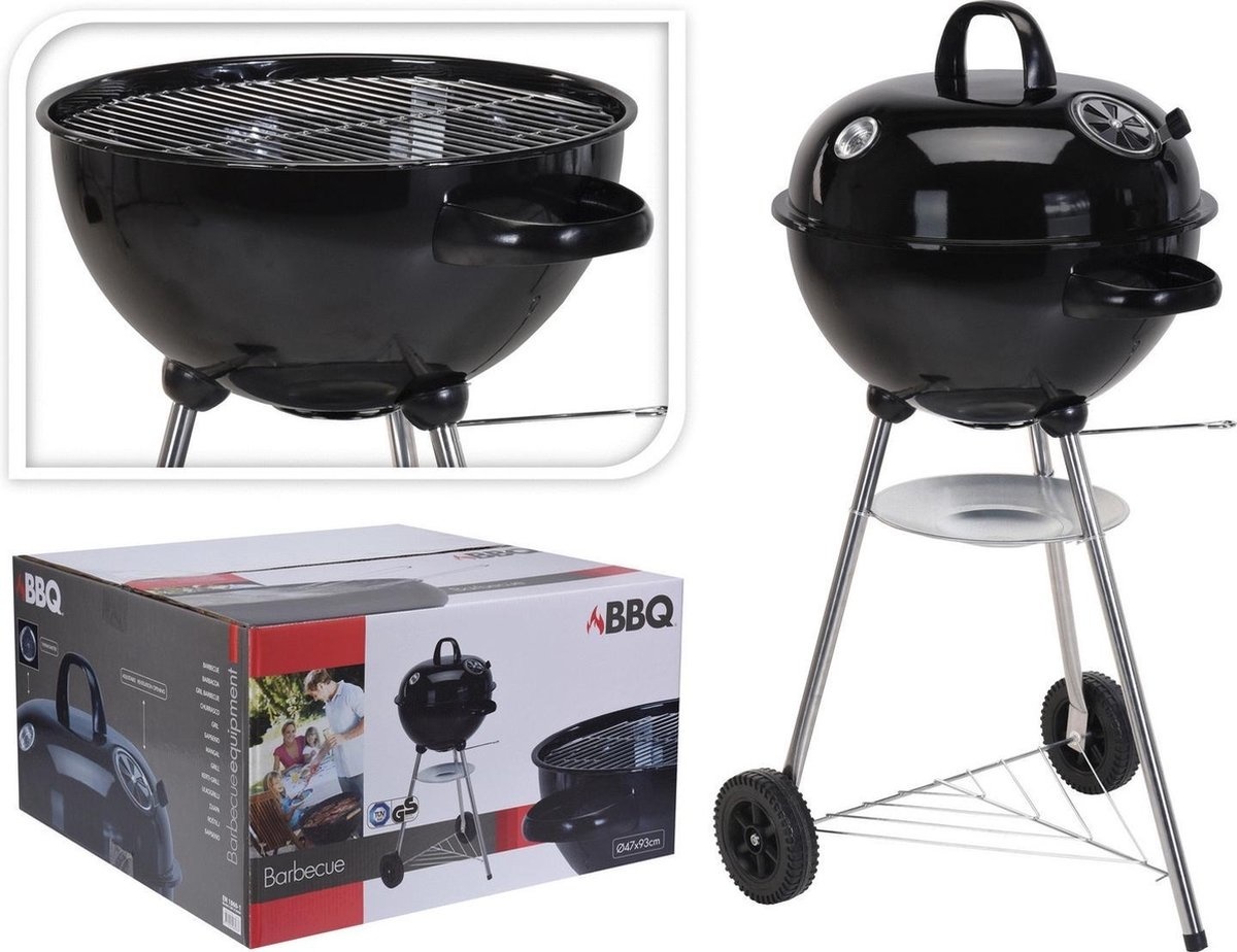 BBQ Collection Houtskool Barbecue Op Wielen met Thermometer - Ø47 cm