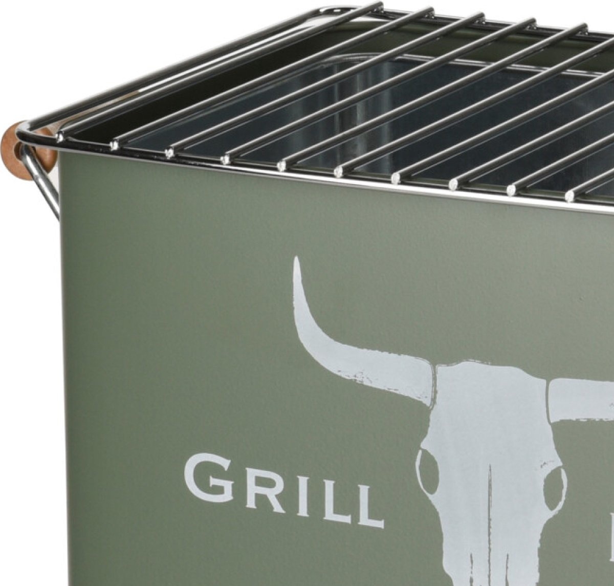 Grill King Houtskoolbarbecue Rechthoek - Mat Groen - 32x20x20 cm