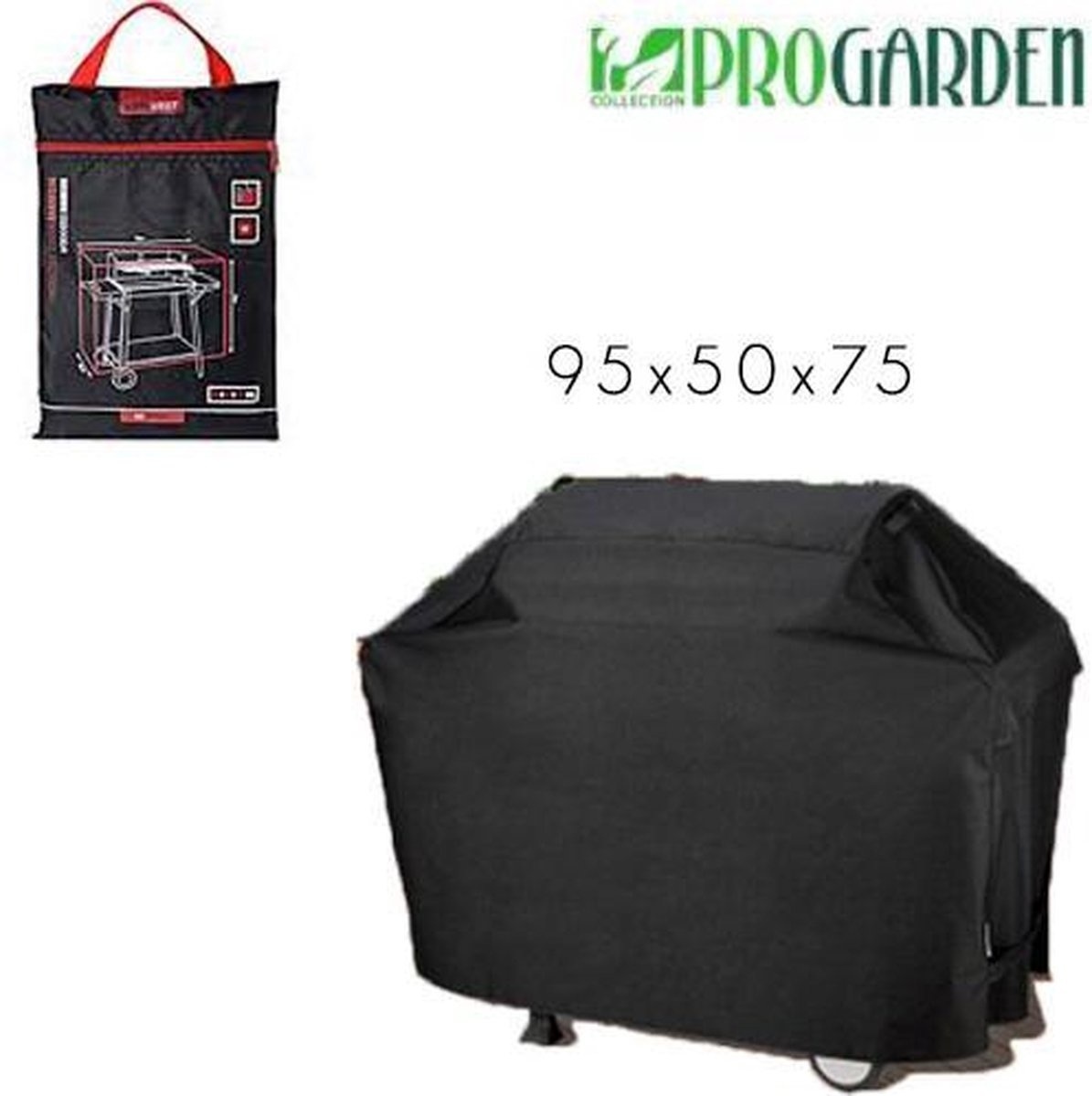BBQ Houtskoolbarbecue Op poten - 88cm - Grilloppervlak 60x29 cm - Zwart Incl. Beschermhoes
