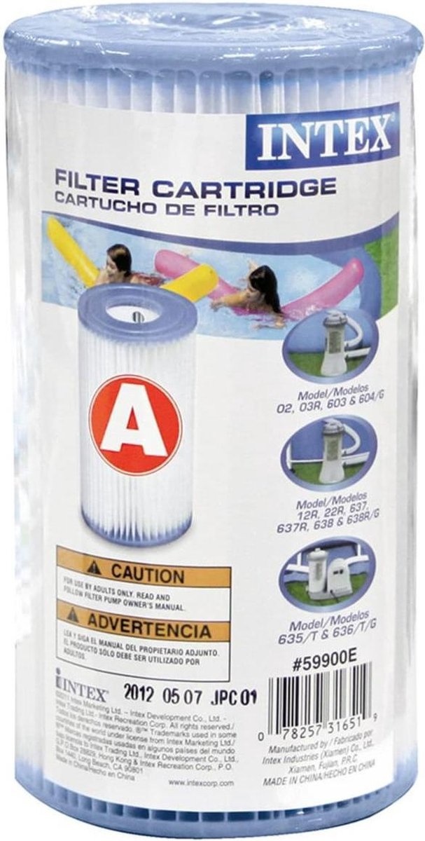 Intex Filtercartridge A voor Filterpomp Zwembad - 11 x 20 cm