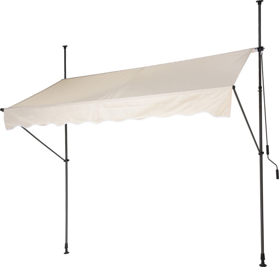 Ambiance Zonnescherm met Handslinger 250 x 120 cm - Crème - Polyester