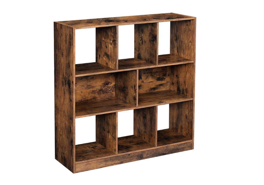 Hoout Boekenkast - Opbergkast - Room Divider - 97,5 X 30 X 100 Cm - Donkerbruin