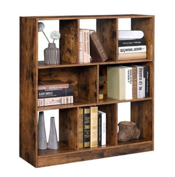 Hoout Boekenkast - Opbergkast - Room Divider - 97,5 X 30 X 100 Cm - Donkerbruin