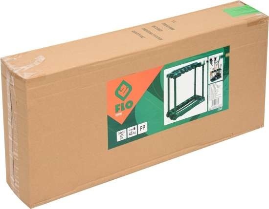 FLO Tuingereedschapsrek - 84 x 74 x 35 cm - Kunststof - Groen - Max. 45 kg