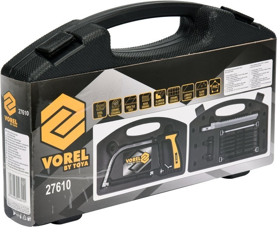 Vorel Multifunctionele handzaag in opbergkoffer - Voor alle materialen - Met 8 zaagbladen