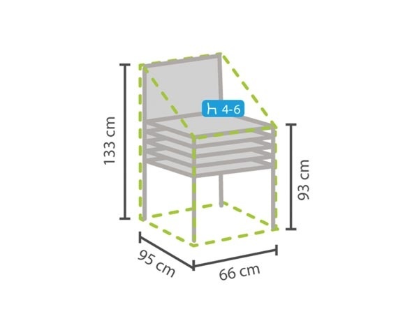 Beschermhoes voor stapelstoelen - 66 x 95 x 133 cm