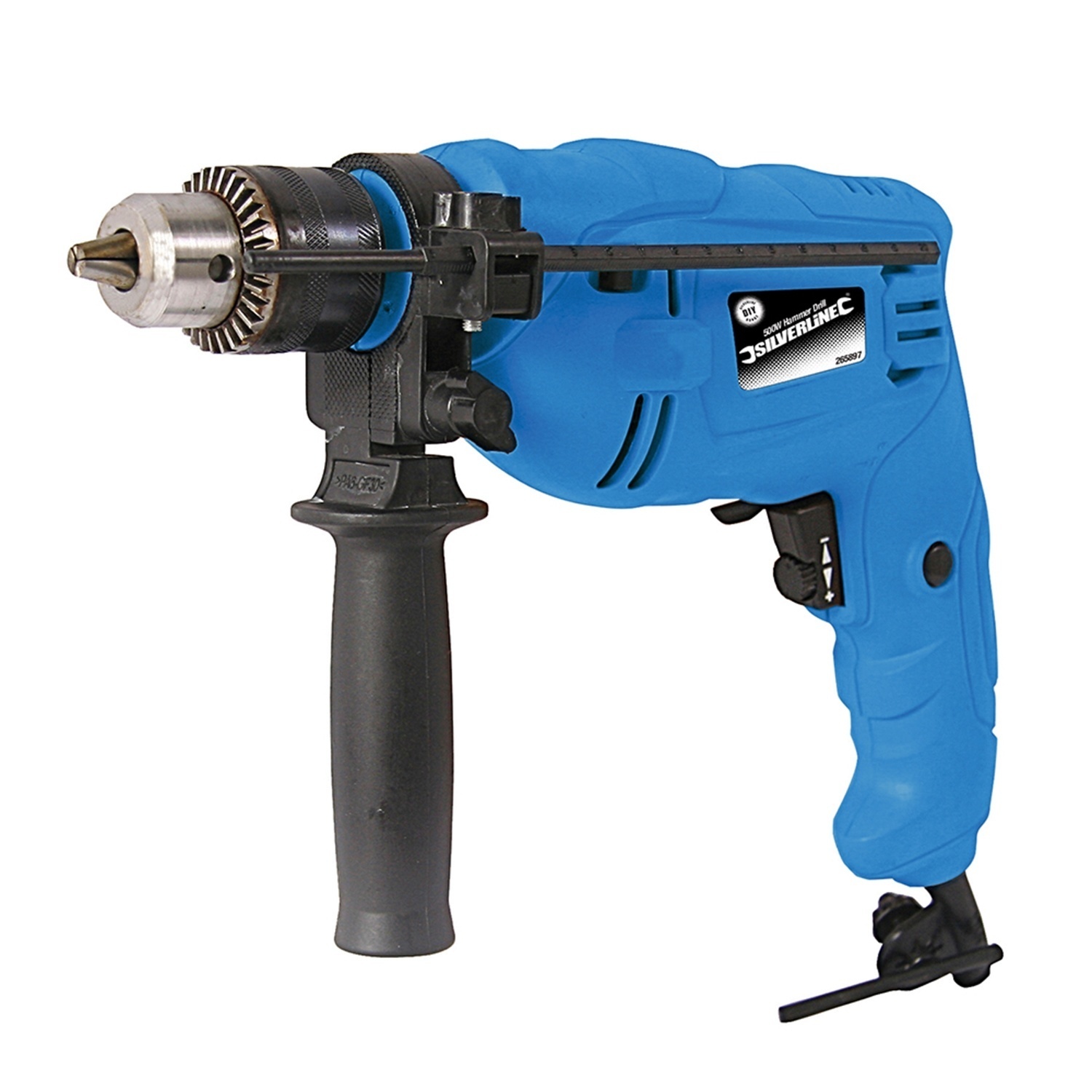 Silverline Boorhamer - Boorcapaciteit Hout 25mm, Beton 16mm, Staal 13 mm - 500 Watt