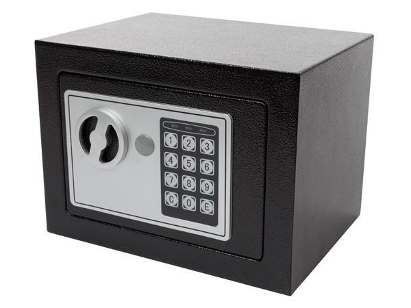 Perel Elektronische kluis - Extra zwaar - 17 x 23 x 17 cm - Zwart