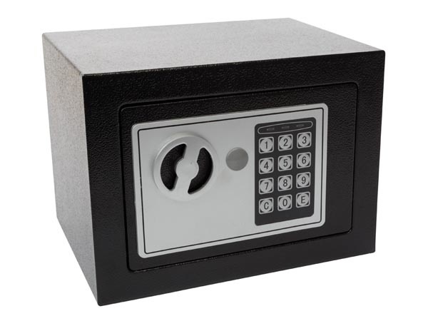Perel Elektronische kluis - Extra zwaar - 17 x 23 x 17 cm - Zwart