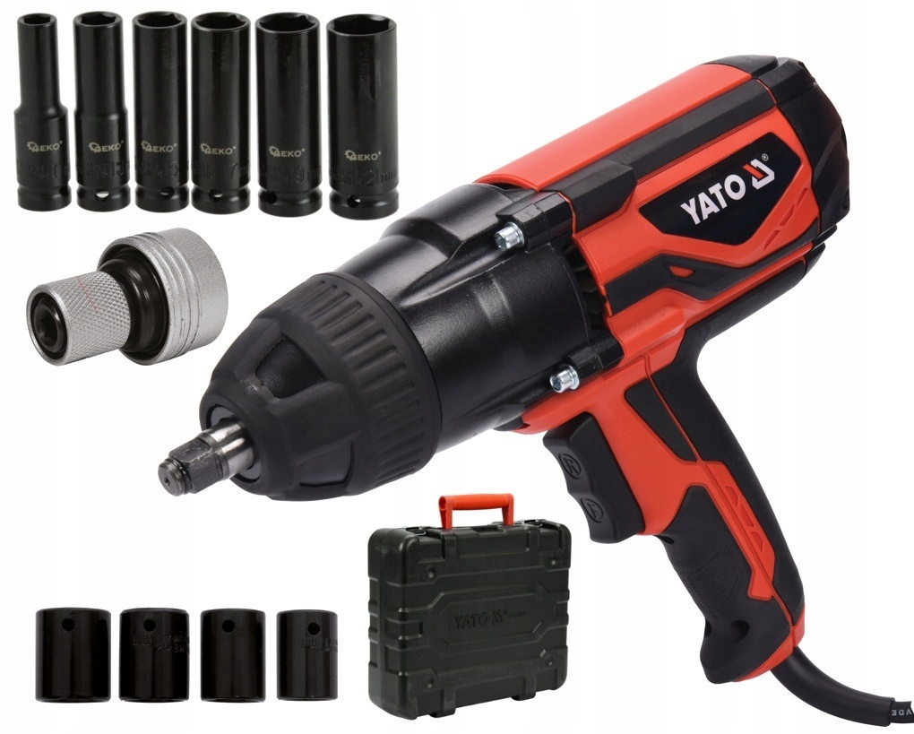 YATO Eelektrische Slagmoersleutel - 1020W - 600Nm - 230V MET extra Krachtdoppen